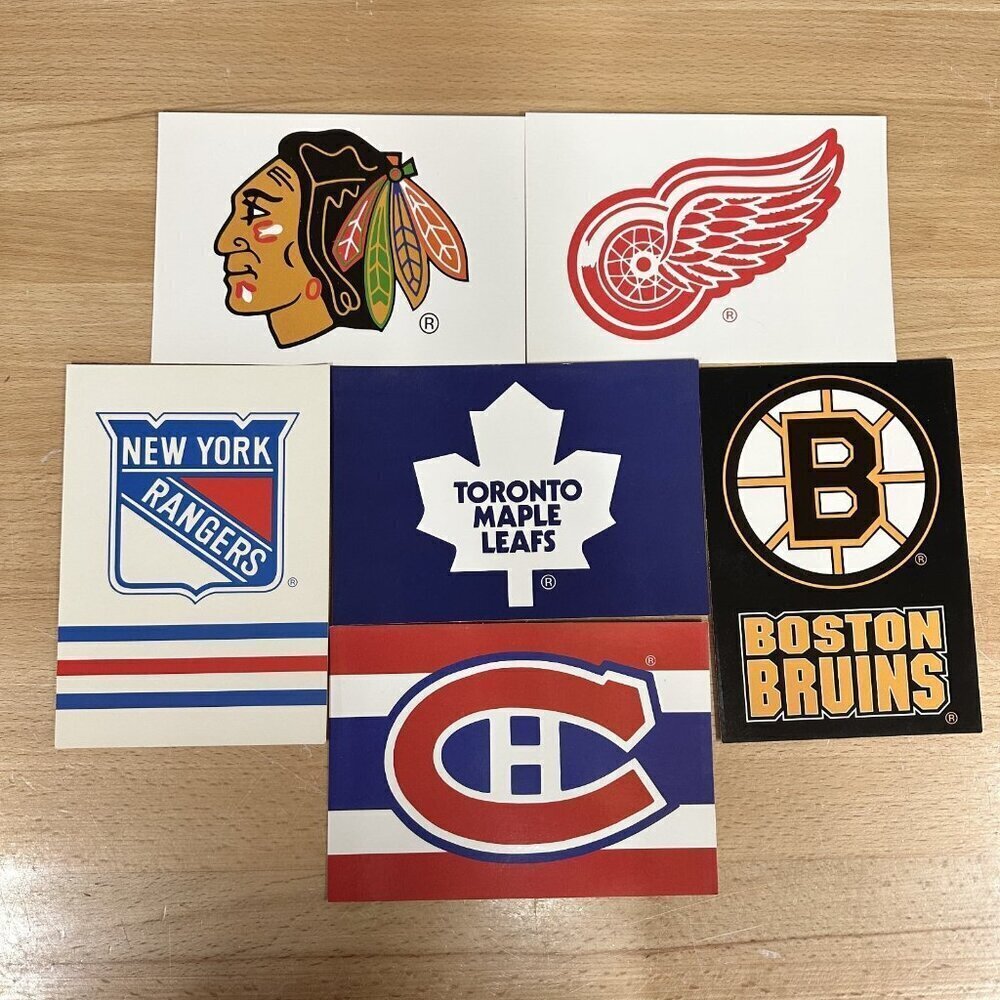 Vintage Original 6 Postcard Factory Promo NHL Vintage Lot Of 6 Leafs Canadiens